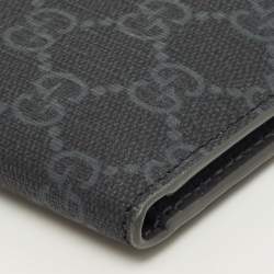 Pre Owned Gucci Dark Grey GG Supreme Canvas GG Bifold Wallet