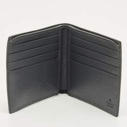 Pre Owned Gucci Dark Grey GG Supreme Canvas GG Bifold Wallet