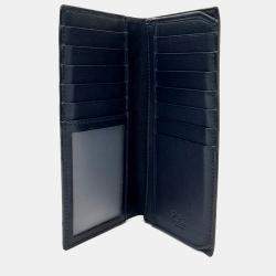 مملوكة مسبقًا محفظة غوتشي جلد ميكرو سيمالين كحلي طويل