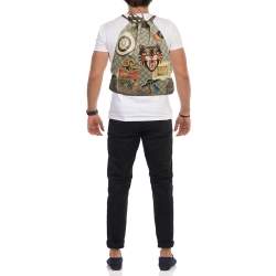 Pre Owned Gucci Courrier Beige/Brown GG Supreme Canvas Drawstring Backpack