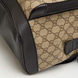 مملوكة مسبقًا حقيبة ظهر غوتشي إيدن جلد وكانفاس جي جي سوبرين بيج وأسود