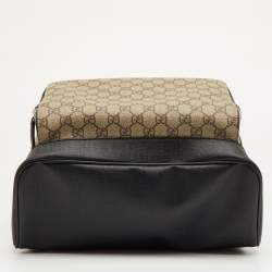 مملوكة مسبقًا حقيبة ظهر غوتشي إيدن جلد وكانفاس جي جي سوبرين بيج وأسود