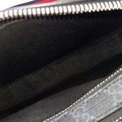 Pre Owned Gucci Navy Blue Coated Canvas Gg Supreme Crossbody Bag