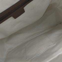 Pre Owned حقيبة ظهر غوتشي GG أفيليا بني بيج PVC حجم متوسط