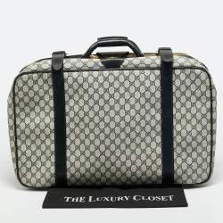 مملوكة مسبقًا حقيبة سفر غوتشي كانفاس سوبر يم جي جي أزرق داكن