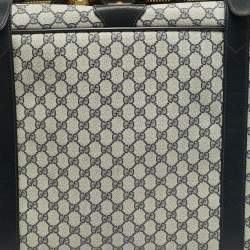 مملوكة مسبقًا حقيبة سفر غوتشي كانفاس سوبر يم جي جي أزرق داكن