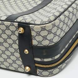 مملوكة مسبقًا حقيبة سفر غوتشي كانفاس سوبر يم جي جي أزرق داكن