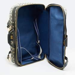 مملوكة مسبقًا حقيبة سفر غوتشي كانفاس سوبر يم جي جي أزرق داكن