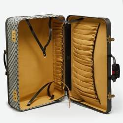 Pre Owned حقيبة سفر غوتشي كانفاس وشريط جلد بني غامق/ كحلي GG