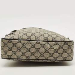 Pre Owned حقيبة ماسنجر غوتشي قماش جي جي سوبرين بتدرج بحري/بيج