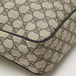 Pre Owned حقيبة ماسنجر غوتشي قماش جي جي سوبرين بتدرج بحري/بيج