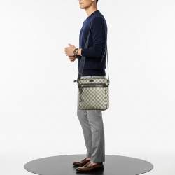 Pre Owned حقيبة ماسنجر غوتشي قماش جي جي سوبرين بتدرج بحري/بيج