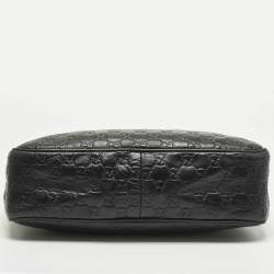 Pre Owned حقيبة ماسنجر غوتشي جلد غوچيسيما سوداء