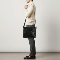 Pre Owned حقيبة ماسنجر غوتشي جلد غوچيسيما سوداء