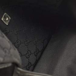 Pre Owned حقيبة ماسنجر مسطحة كانفاس GG أسود غوتشي