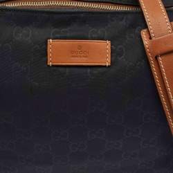 مملوكة مسبقًا حقيبة ماسنجر غوتشي نايلون جي جي زرقاء كحلية