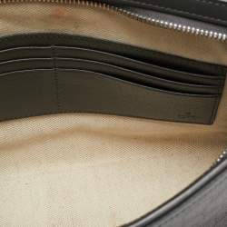 Pre Owned حقيبة معصم صغيرة غوتشي أوفيديا كانفاس جي جي سوبريم رمادي