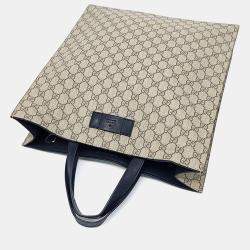 مملوكة مسبقًا Gucci Beige PVC Supreme PVC Tote and Shoulder Bag