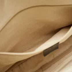 Pre Owned Gucci Business Black/Beige Diamante Coated Canvas Briefcase