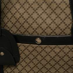 Pre Owned Gucci Business Black/Beige Diamante Coated Canvas Briefcase