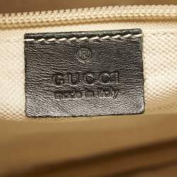 Pre Owned Gucci Business Black/Beige Diamante Coated Canvas Briefcase