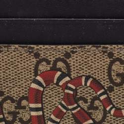 Pre Owned حامل بطاقات غوتشي كانفاس و جلد جي جي سوبريم بيج/أسود كينج سنيك