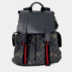 مملوكة مسبقًا Gucci Black PVC Soft GG Supreme Backpack (495563)