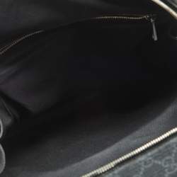 Pre Owned Gucci Medium Black GG Supreme Canvas and Leather Backpack