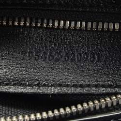 Pre Owned Gucci Medium Black GG Supreme Canvas and Leather Backpack