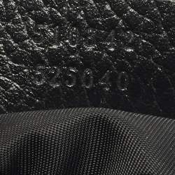 Pre Owned Gucci Black GG Nylon and Leather Messenger Bag