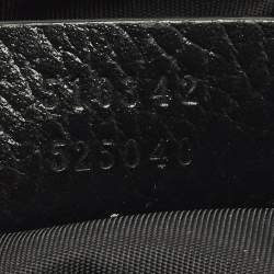Pre Owned Gucci Black GG Nylon and Leather Messenger Bag