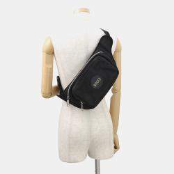 Pre Owned Gucci Off The Grid Crossbody Bag Black Ggnylon