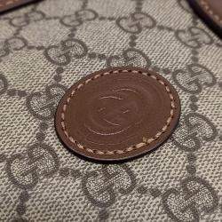 Pre Owned Gucci Beige PVC Interlocking Briefcase