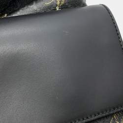 Pre Owned Gucci GG Supreme Black GG Supreme Leather Backpack