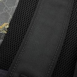 Pre Owned Gucci GG Supreme Black GG Supreme Leather Backpack