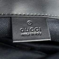 Pre Owned Gucci GG Supreme Black GG Supreme Leather Backpack