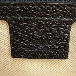 Pre Owned حقيبة سفر غوتشي شيري لاين سنيك قماش أسود/بيج وجلد