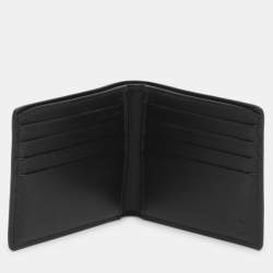 Pre Owned Gucci Web Black GG Coated Canvas Fabric Bifold