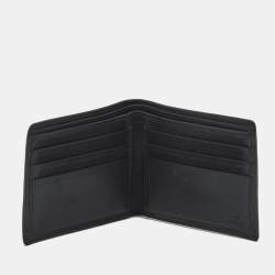 مملوكة مسبقًا محفظة غوتشي جلد غوتشيسيما أسود ثنائية الطية