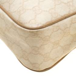 مملوكة مسبقًا Gucci Beige GG Supreme Canvas and Leather Messenger Bag