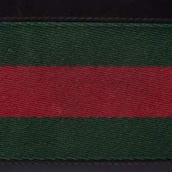Gucci Brown Web Canvas and Leather Bifold Wallet