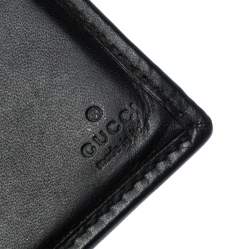 Gucci Beige/Black Diamante Canvas and Leather Bi Fold Wallet
