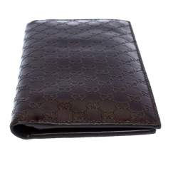 Gucci Maroon Microguccissima Leather Bifold Long Wallet