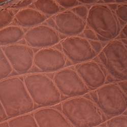 Gucci Orange Crocodile Bifold Wallet