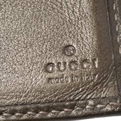 Gucci Metallic Gold GG Imprime Canvas Bi Fold Wallet