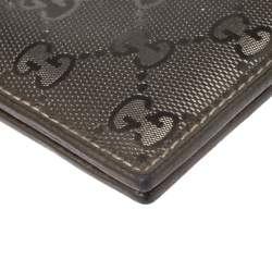Gucci Metallic Gold GG Imprime Canvas Bi Fold Wallet