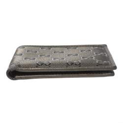 Gucci Metallic Gold GG Imprime Canvas Bi Fold Wallet