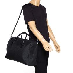Gucci Black Gucci Signature Weekender Duffle Bag – BlackSkinny