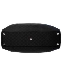 Gucci Black GG Nylon Weekender Travel Bag