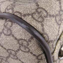 Pre Owned حقيبة غوتشي دوفل كانفاس سوبريم جي جي بنية